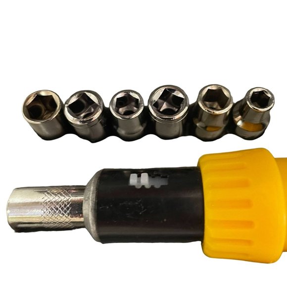 Screw Driver Socket Set 14 Piece/Box Ratchet Wrench Tool 1" H x 8.5" W - Picture 5 of 7